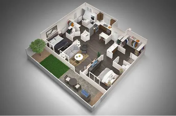 2 Bedroom Apartments